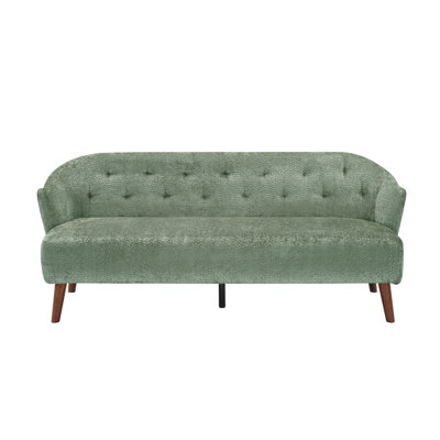 Modern 3-seater Sofa 73.6" Tufted Upholstered Couch Comfy Upholstered Sofa for Living Room, Apartment, Brown/LIGHT GREY/Green