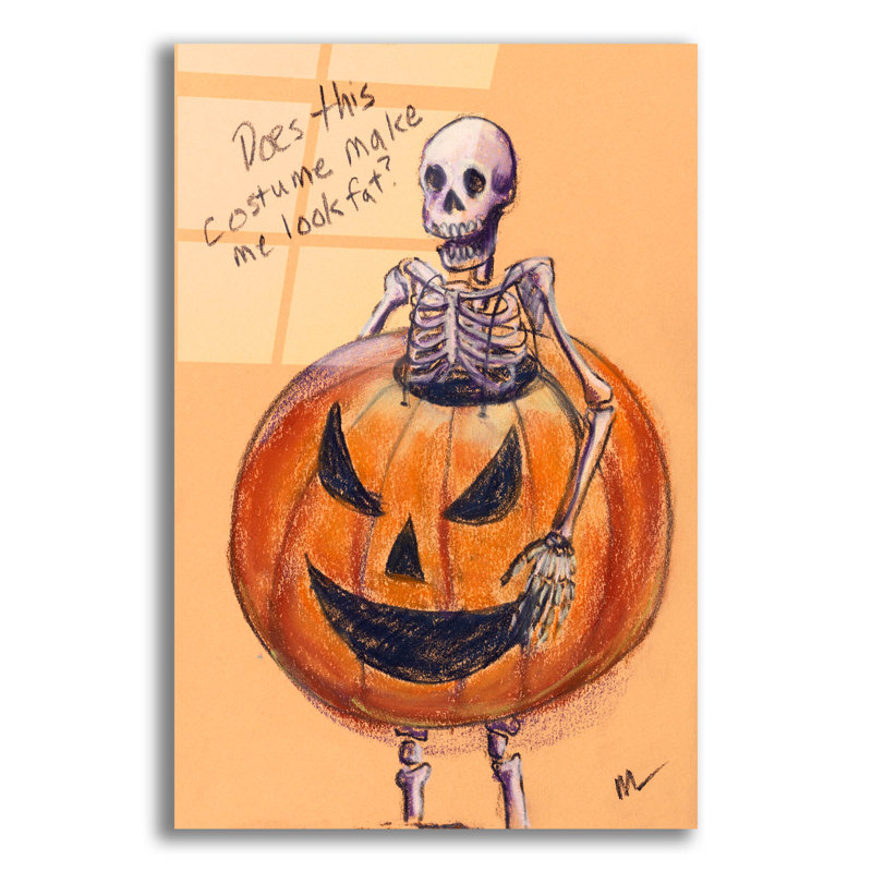 "Est-ce que ce costume me fait paraître gros?" Par Marie Marfia Fine Art, H 24 po x l 16 po x P 0,2 po