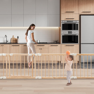 Parc pour bébé pliable en bois de pin massif avec jouets