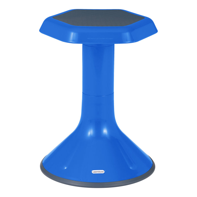 Tabouret d'apprentissage en plastique sans dossier, Bleu, 18 po