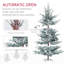 Arbre de Noël artificiel pin nordique avec pointes enneigées, base en métal pliable, assemblage facile, arbre de Noël à charnières pour les fêtes à la maison
