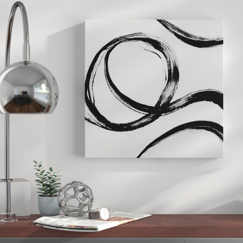 « gestural marks iv », reproduction de peinture à l’huile sur toile tendue, H 16 po x l 16 po x P 1,5 po, Toile tendue