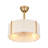 Hassler 19'' 4 - Light Natural Rope/Patinaed Brass Finish Fandelier with Remote Control