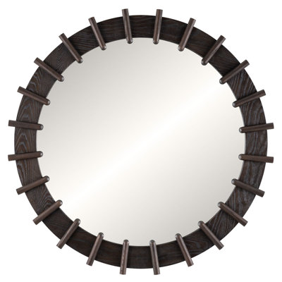 Sable Spoke Round Mirror