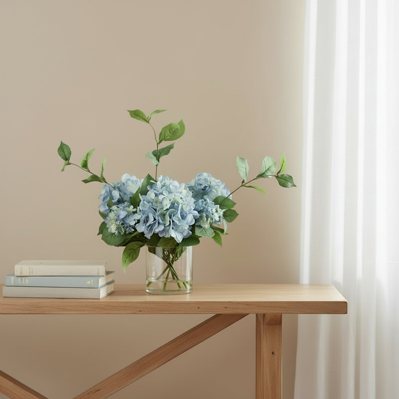 Spring Additions Hydrangea Flower Spray Arrangement, Blue