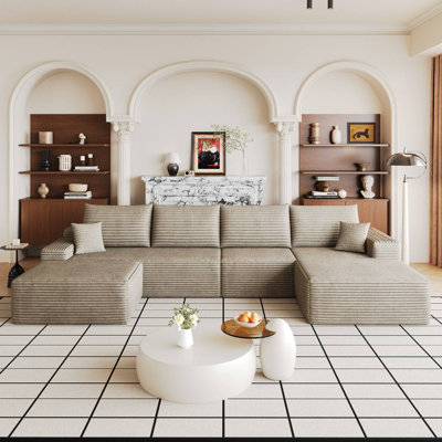 Canapé modulaire Cloud avec 1 repose-pieds (chameau)