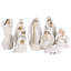 Crèche de Noël 9 pièces aspect bois blanc 7H