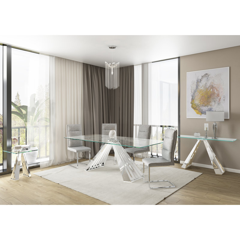 Clear Glass Dining Table