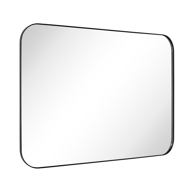 Miroir mural Josilyn, Noir mat, 48 po x 30 po
