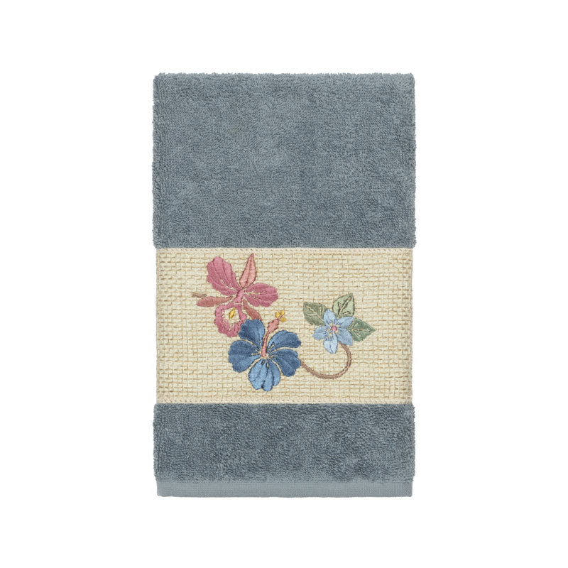 Caroline Turkish Cotton Midweight Hand Towel, Teal