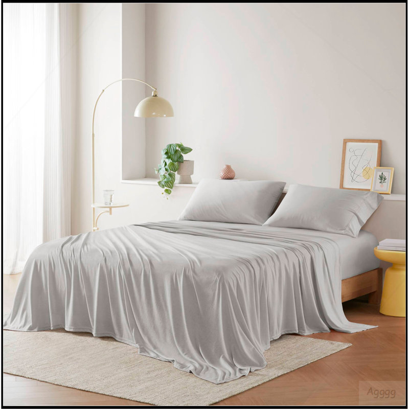 Ensemble de draps toutes saisons grand, Queen Duvet Cover + 3 Additional Pieces, Gris