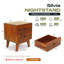 Table de chevet en bois massif à 2 tiroirs Acacia Silvia-781042493
