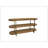 Aurora Bridges Console Table – Latte Elm Veneer 3-Tier Modern Sofa Table with Open Shelving & Metal Accents