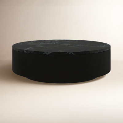 40" Genuine Marble Drum Coffee Table