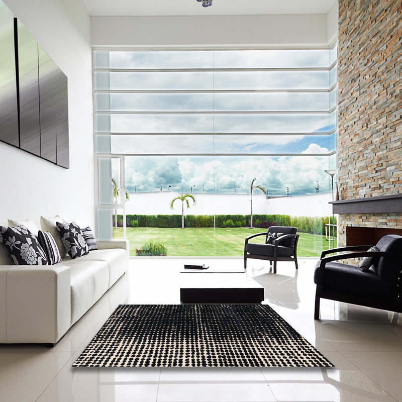 Tapis abstrait moderne 4393, Carré 6 pi