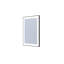 Miroir de salle de bain pour salle de bain, à DEL, antibuée, rétroéclairé, fixé au mur, cadre noir-126612527