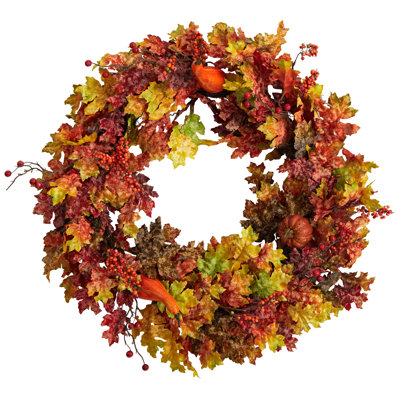 Faux Oak 32'' Wreath