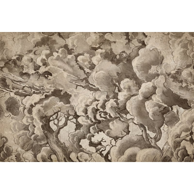 Papier peint rétro avec nuage