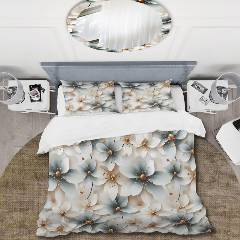 Ensemble de housse de couette Ivory Coastal Harmony, Housse de couette pour très grand lit et 2 très