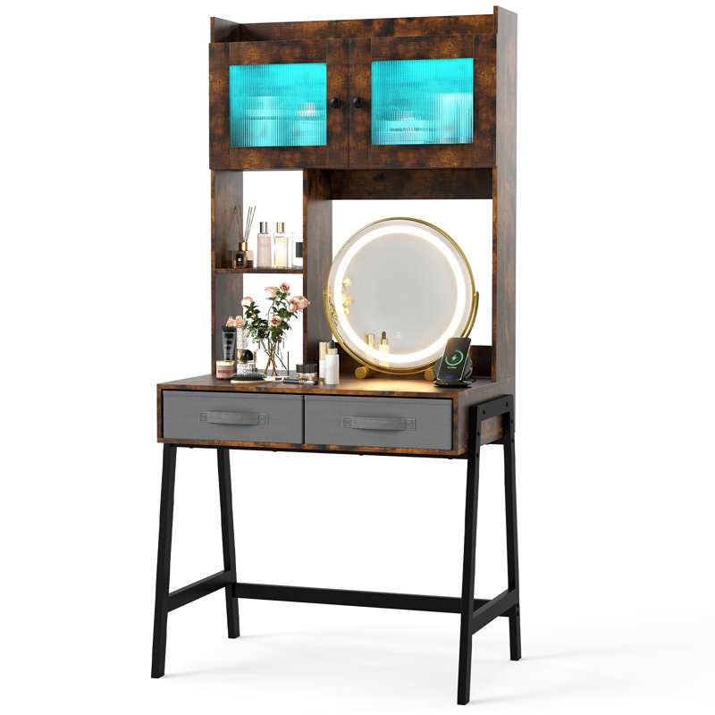 Dressing Table, Brown/Black
