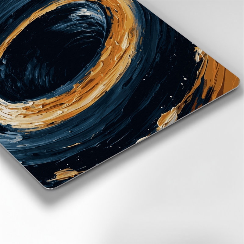 Art mural en métal bleu, H 16 po x l 16 po