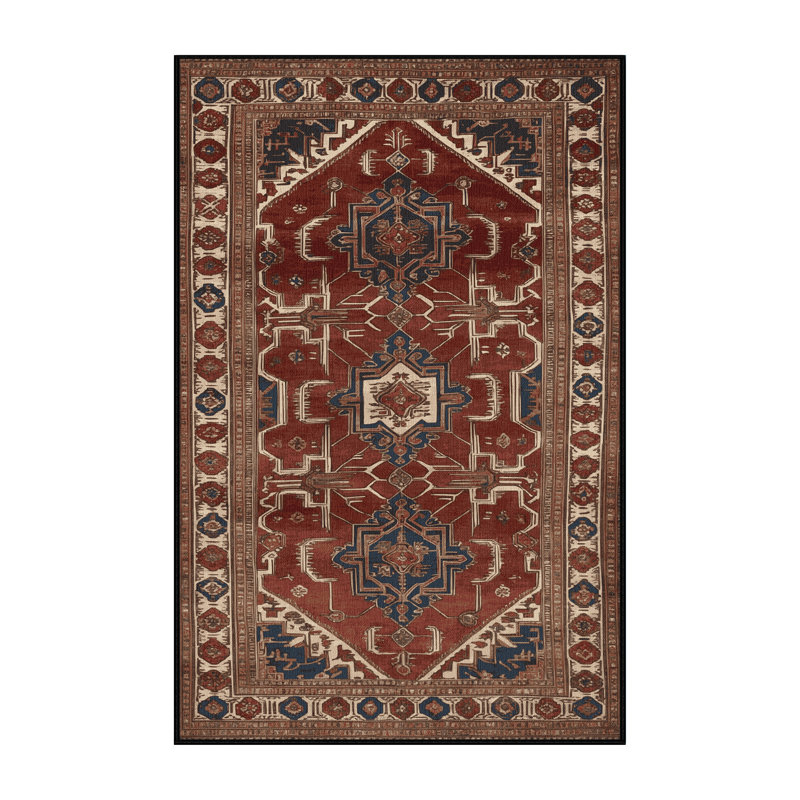 Machine Washable Persian Brown Area Rug, Rectangle 2' x 3'