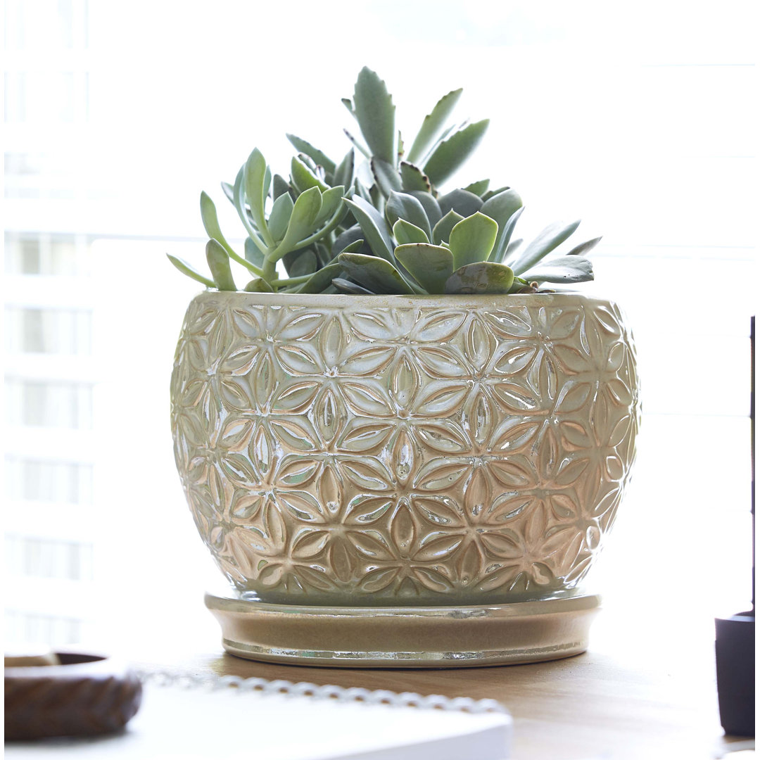 Handmade Ceramic Pot Planter (Set of 2) Southern Patio®