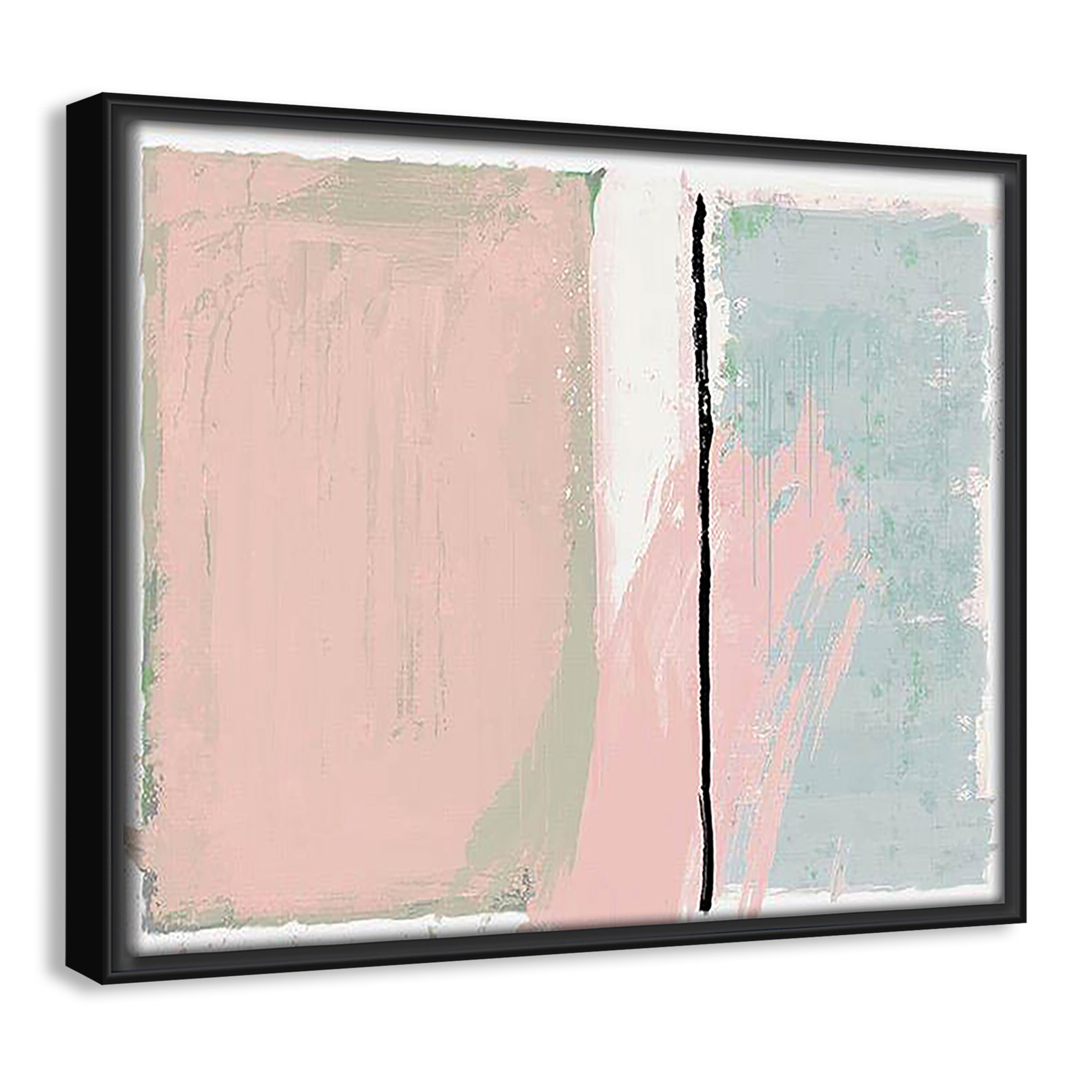Pastel Opulance Print, 9.5" H x 11.5" W x 2" D, Black Floater Framed, No Mat