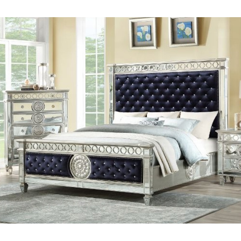 Varian Piece Bedroom Set, Queen, Black