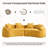 109.45" Curved Boneless Sectional Sofa, No Assembly For Multiple Scenarios-893999234