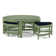 Table basse en rotin avec bancs Raffles