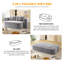 Canapé-lit 2 en 1 pliable, canapé-lit convertible avec coussins réversibles et tissu en velours côtelé moelleux, canapé profond pour salon, chambre à coucher, appartement (gris clair)-390861593