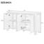 Buffet avec rangement, buffet en bois rétro à 4 portes avec finition vieillie et tablettes réglables pour la salle à manger, la cuisine et le salon (naturel)
