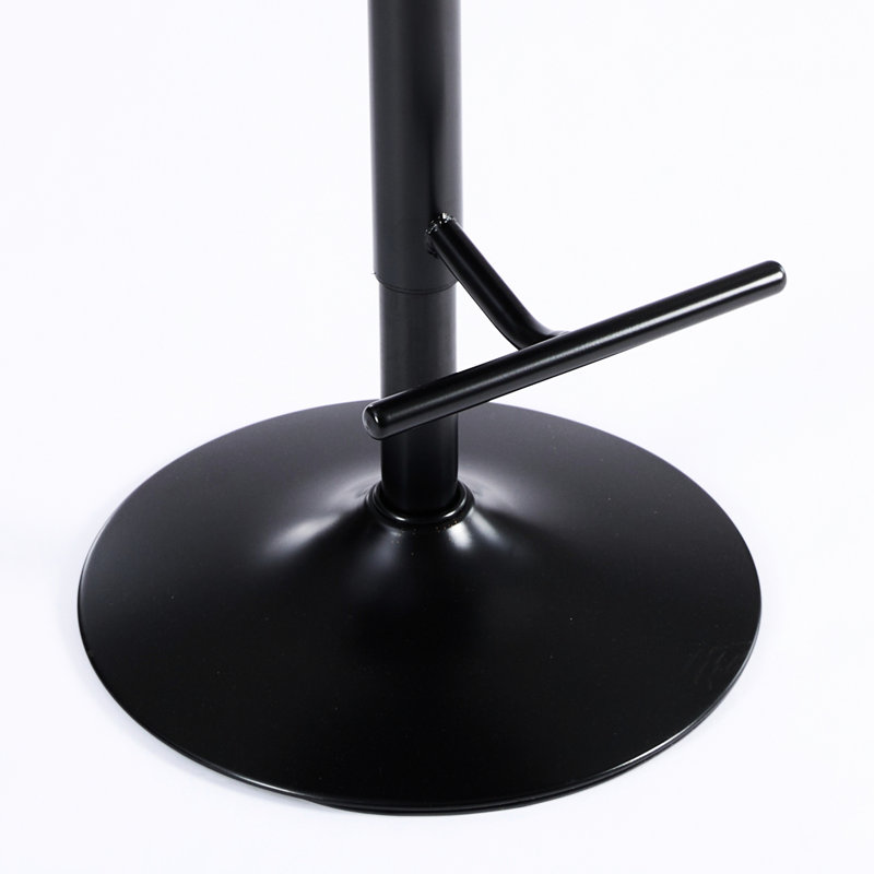 Cuir PU noir avec hauteur réglable et confortable de 2 chaises de bar, dossier pour îlot de cuisine noir, Noir