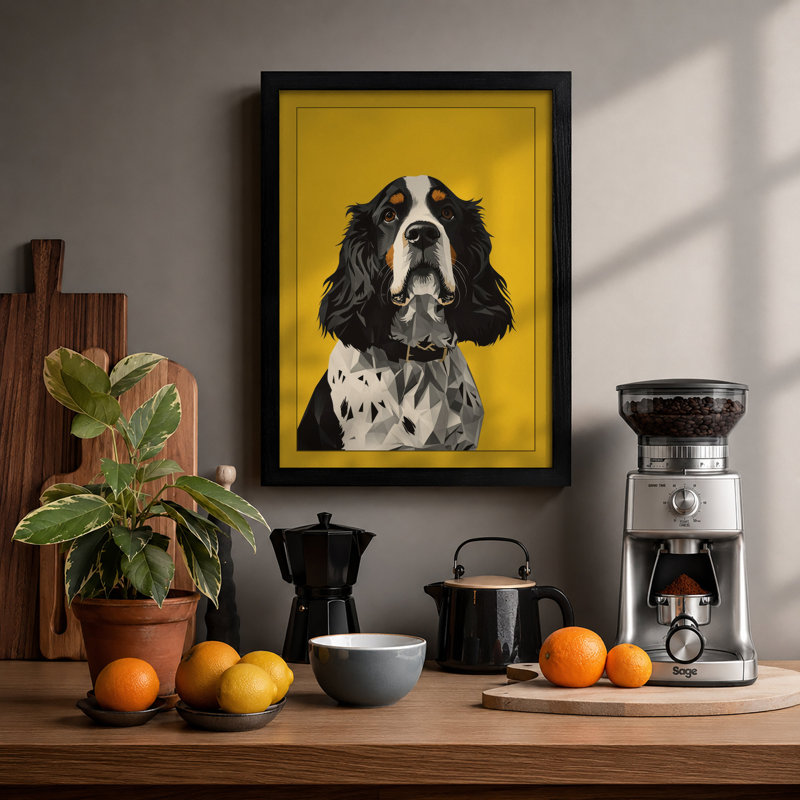 Portrait In Gold Modern - Print, Black, A4 - 29.7 x 21.0 cm