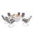 Abasi Patio Dining Set with Rectangular Table , Cushions Included-1350315357-1379406727