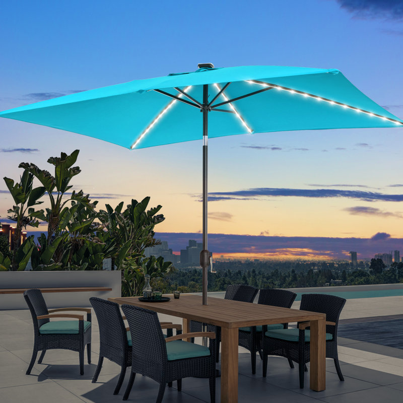  Parasol de marché Sabree 72 x 108, Bleu lac