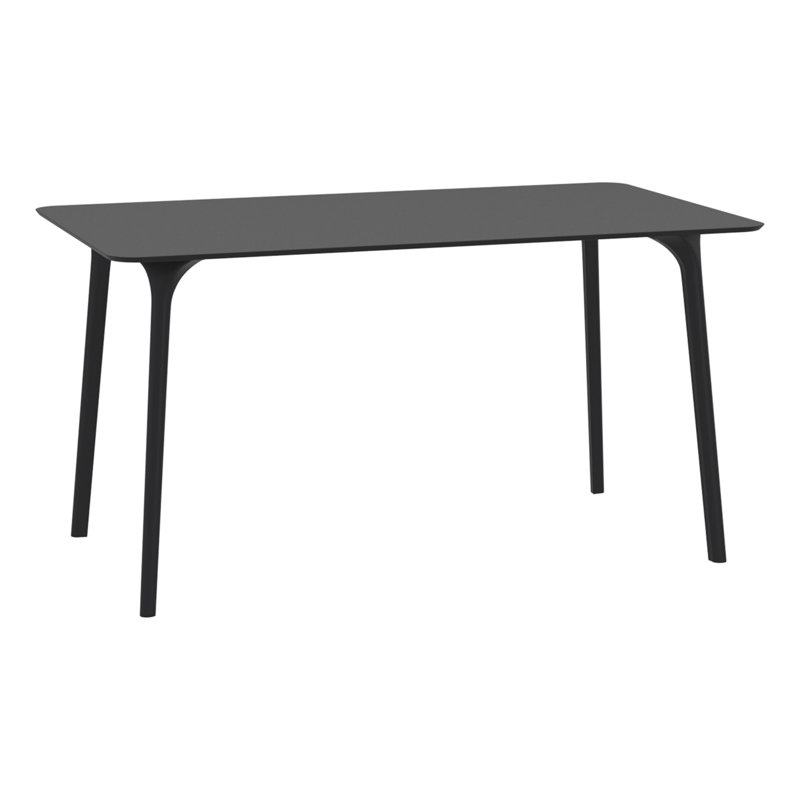Table de salle à manger Burt, Noir