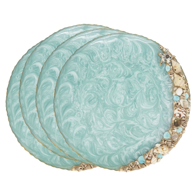 Caitriona Collection Round Placemat, Blue
