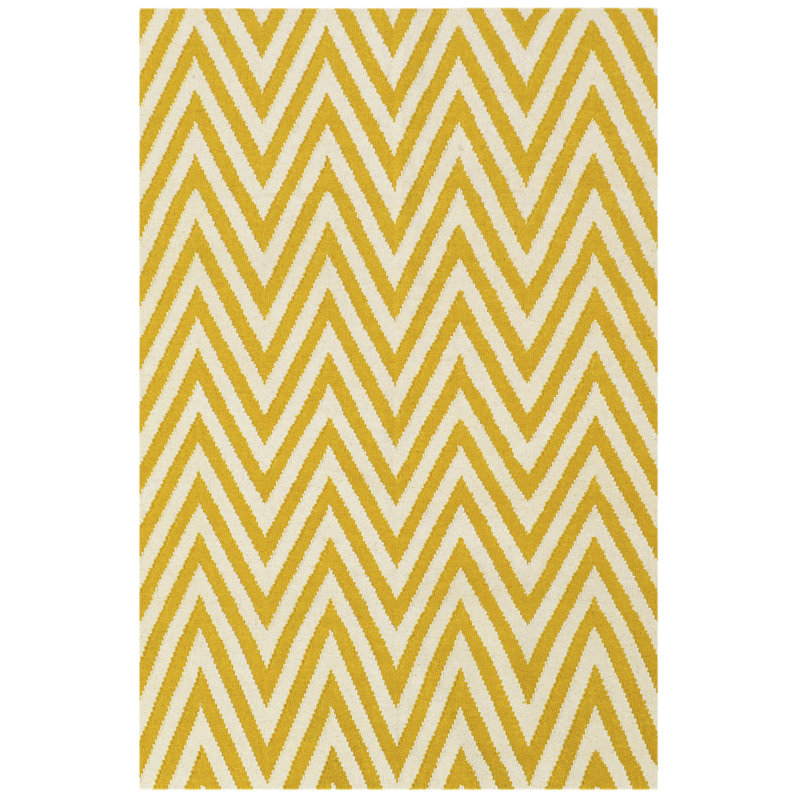 Chevron Wool Hand Woven Area Rug, Rectangle 60 x 90cm