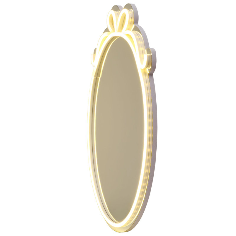Melannco LED Bow Mirror, 10.6X15 Inch