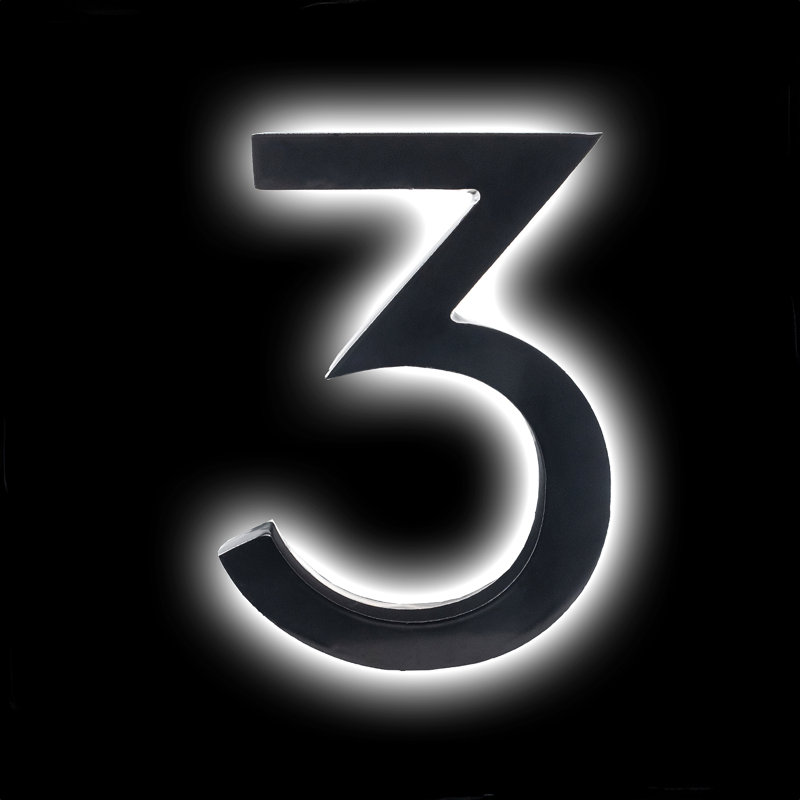 8 H, One Digit, Black Two Tone, Yes