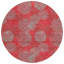 Tapis rond lavable à pois 8 po