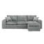 Canapé modulaire moderne de 107 po avec méridienne réversible Boucle-675124690