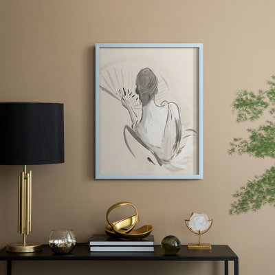Vintage Portrait Print LXXVI Framed Print - Solid Wood