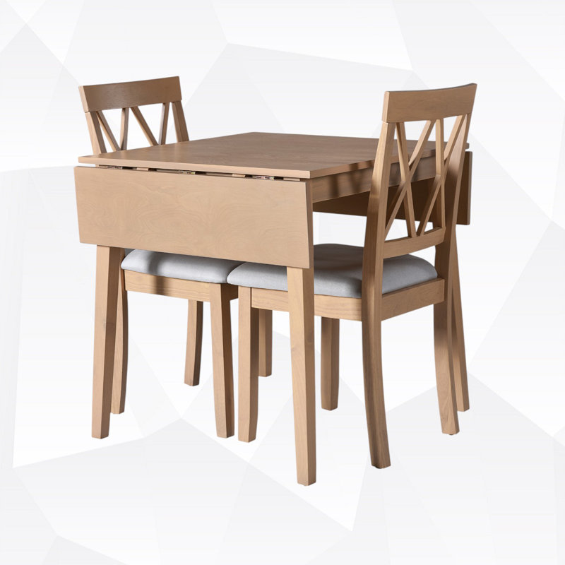 5 - Piece Extendable Dining Table with Chairs, Natural