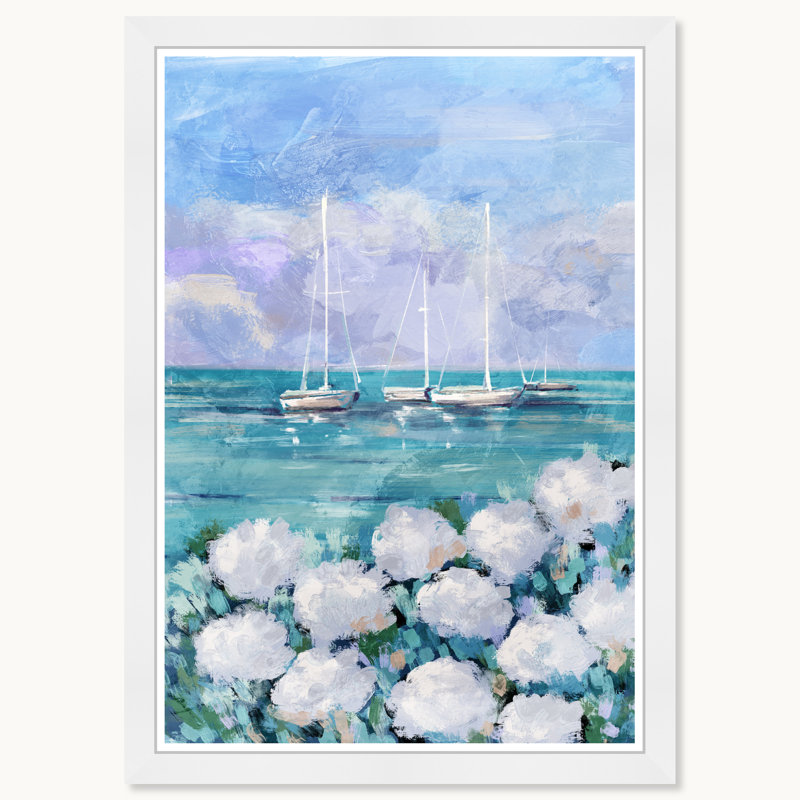Voiles bleues, Cadre blanc