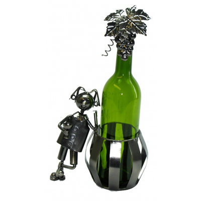 Tabletop Wine Bottle Rack in Silver