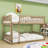 Queen Over Queen Wooden Bunk Bed With Ladder And Slats-119305092