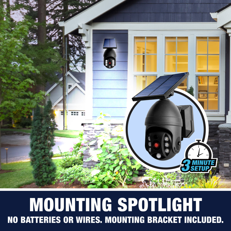 LED Solar Power Spot Light with Motion Sensor, Black